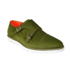 Men Tayno Dressy Casual Soft Suede Comfortable Double Buckle #Freshman Green - J.Valintin Men's Wear Legend - 100909