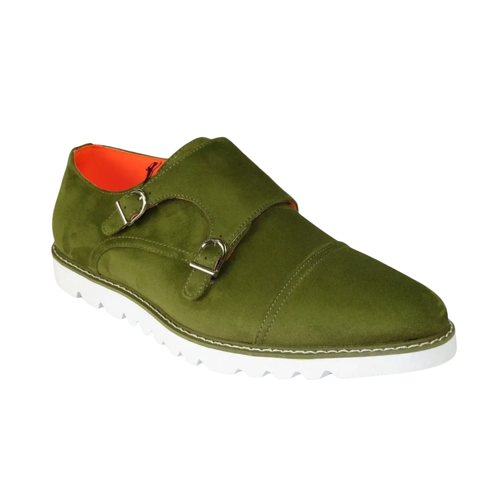 Men Tayno Dressy Casual Soft Suede Comfortable Double Buckle #Freshman Green - J.Valintin Men's Wear Legend - 100909