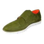 Men Tayno Dressy Casual Soft Suede Comfortable Double Buckle #Freshman Green - J.Valintin Men's Wear Legend - 100909