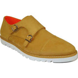 Men Tayno Dressy Casual Soft Suede Comfortable Double Buckle #Freshman Yellow - J.Valintin Men's Wear Legend - 100897