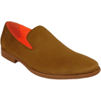 Men Tayno Dressy Casual Soft Suede Comfortable Slip on Loafer #ALPHA S Camel - J.Valintin Men's Wear Legend - 100873