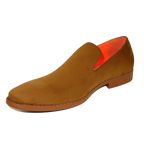 Men Tayno Dressy Casual Soft Suede Comfortable Slip on Loafer #ALPHA S Camel - J.Valintin Men's Wear Legend - 100873