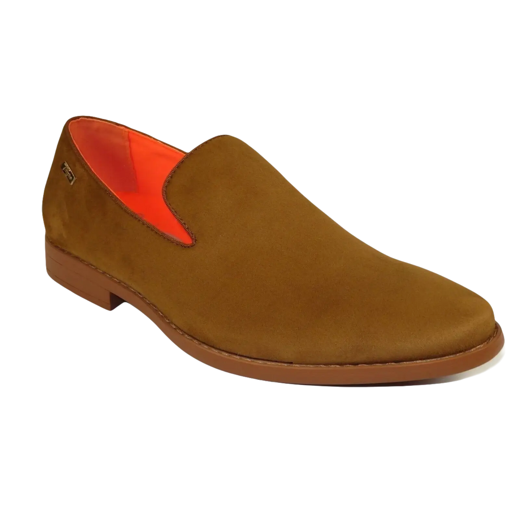 Men Tayno Dressy Casual Soft Suede Comfortable Slip on Loafer #ALPHA S Camel - J.Valintin Men's Wear Legend - 100873