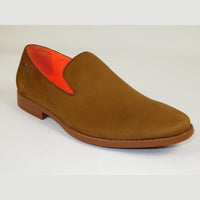 Men Tayno Dressy Casual Soft Suede Comfortable Slip on Loafer #ALPHA S Camel - J.Valintin Men's Wear Legend - 100873