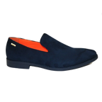 Men Tayno Dressy Casual Soft Suede Comfortable Slip on Loafer #ALPHA S Navy - J.Valintin Men's Wear Legend - 100879