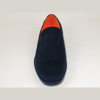 Men Tayno Dressy Casual Soft Suede Comfortable Slip on Loafer #ALPHA S Navy - J.Valintin Men's Wear Legend - 100879