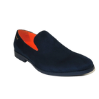 Men Tayno Dressy Casual Soft Suede Comfortable Slip on Loafer #ALPHA S Navy - J.Valintin Men's Wear Legend - 100879