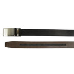 Men VALENTINI Leather Track Belt Adjustable Removable Buckle V519 Black - J.Valintin Men's Wear Legend - V519 - Black