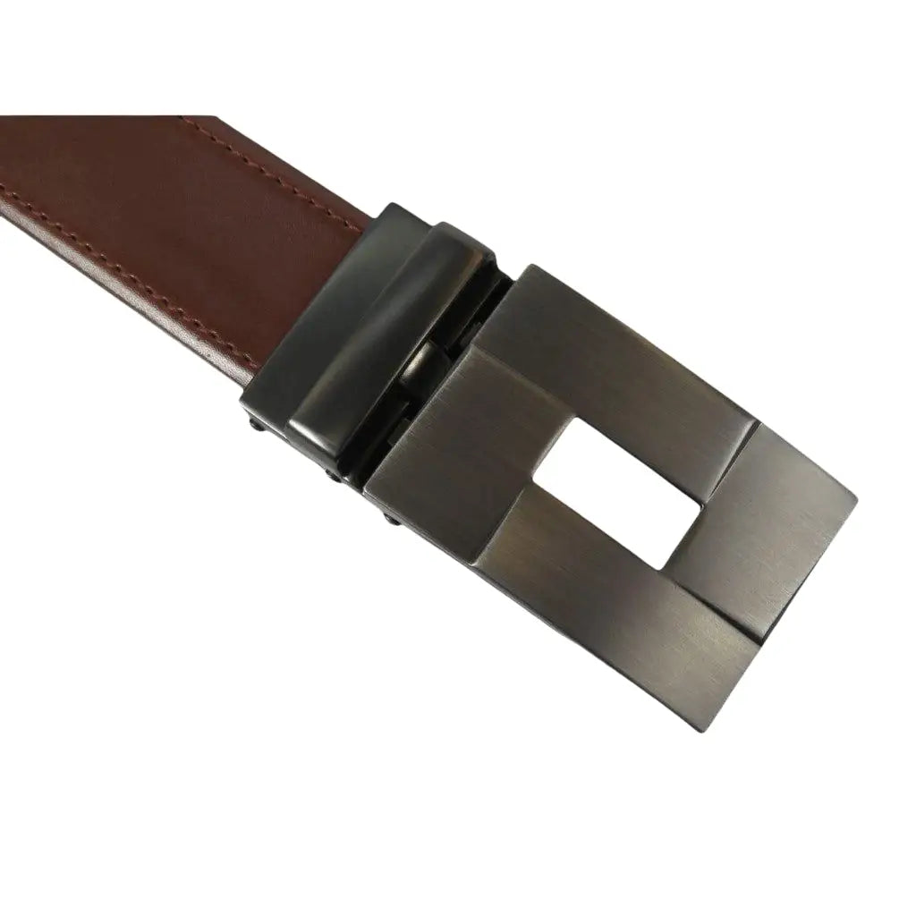 Men VALENTINI Leather Track Belt Adjustable Removable Buckle V522 Amber - J.Valintin Men's Wear Legend - V522 - Amber