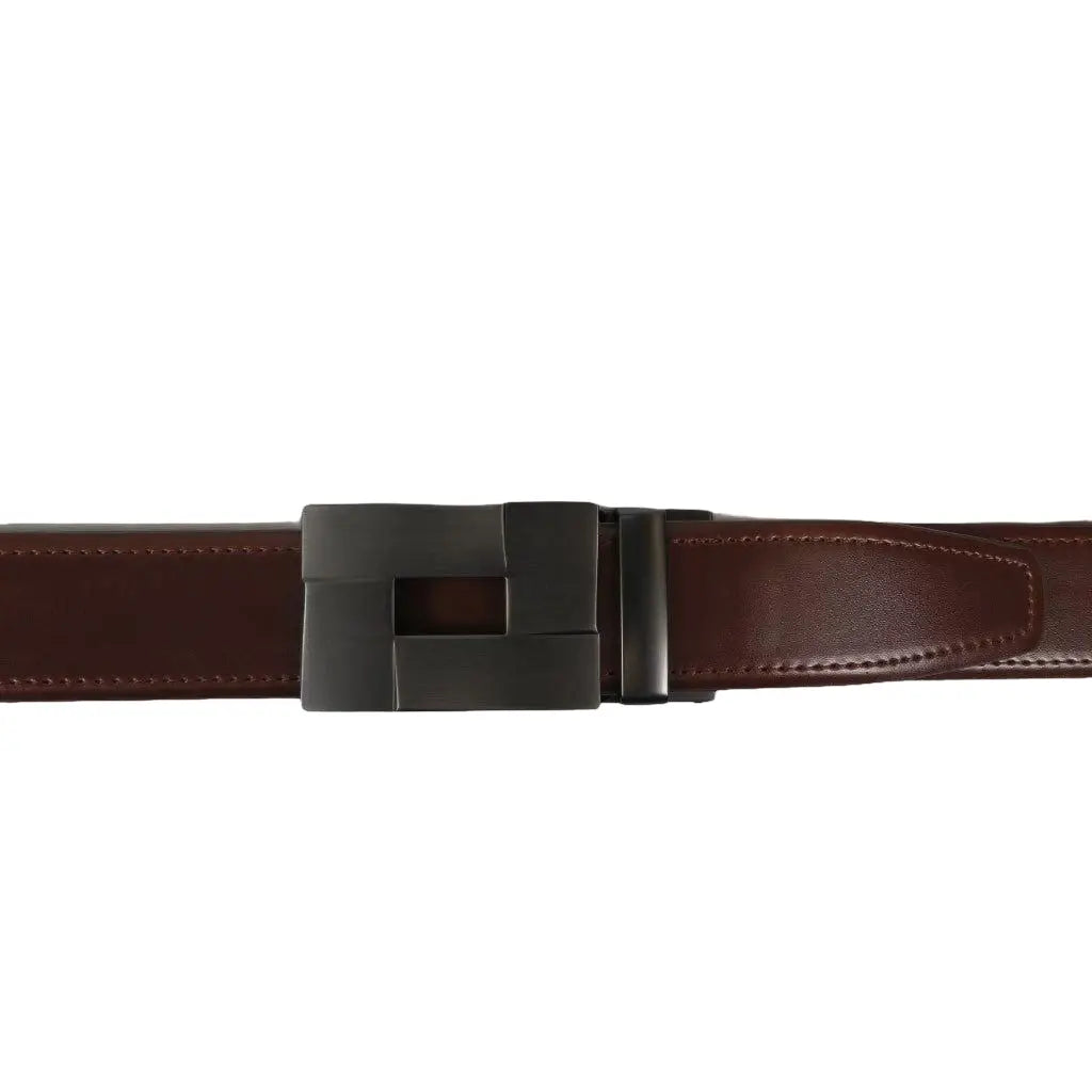 Men VALENTINI Leather Track Belt Adjustable Removable Buckle V522 Amber - J.Valintin Men's Wear Legend - V522 - Amber