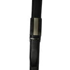 Men VALENTINI Leather Track Belt Adjustable Removable Buckle V531 Black - J.Valintin Men's Wear Legend - V531 - Black