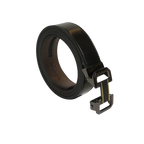 Men VALENTINI Leather Track Belt Adjustable Removable Buckle V536 Black - J.Valintin Men's Wear Legend - V536 - Black