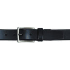 Men VALENTINI solid Leather Belt Classic Pin Buckle Business Dress V800 black - J.Valintin Men's Wear Legend - 92163