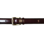 Men VALENTINI Stitched Leather Belt Classic Pin Buckle Business Dress V711 Wine - J.Valintin Men's Wear Legend - 92152