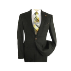 Men Wessi by J.Valintin Turkey Flannel Jacket Peak Lapel One Button 10 - 01 Black - J.Valintin Men's Wear Legend - 72076