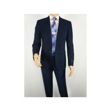 Men ZACCHI Velour Velveteen Hounds tooth Blazer Sport Coat DUANE 74521 Navy Blue - J.Valintin Men's Wear Legend - 98745