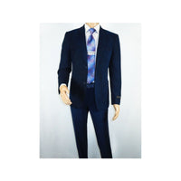 Men ZACCHI Velour Velveteen Hounds tooth Blazer Sport Coat DUANE 74521 Navy Blue - J.Valintin Men's Wear Legend - 98745