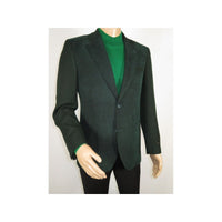 Men ZACCHI Velour Velveteen Hounds tooth Blazer Sport Coat DUANE 74524 Green - J.Valintin Men's Wear Legend - 98757