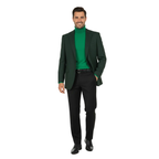 Men ZACCHI Velour Velveteen Hounds tooth Blazer Sport Coat DUANE 74524 Green