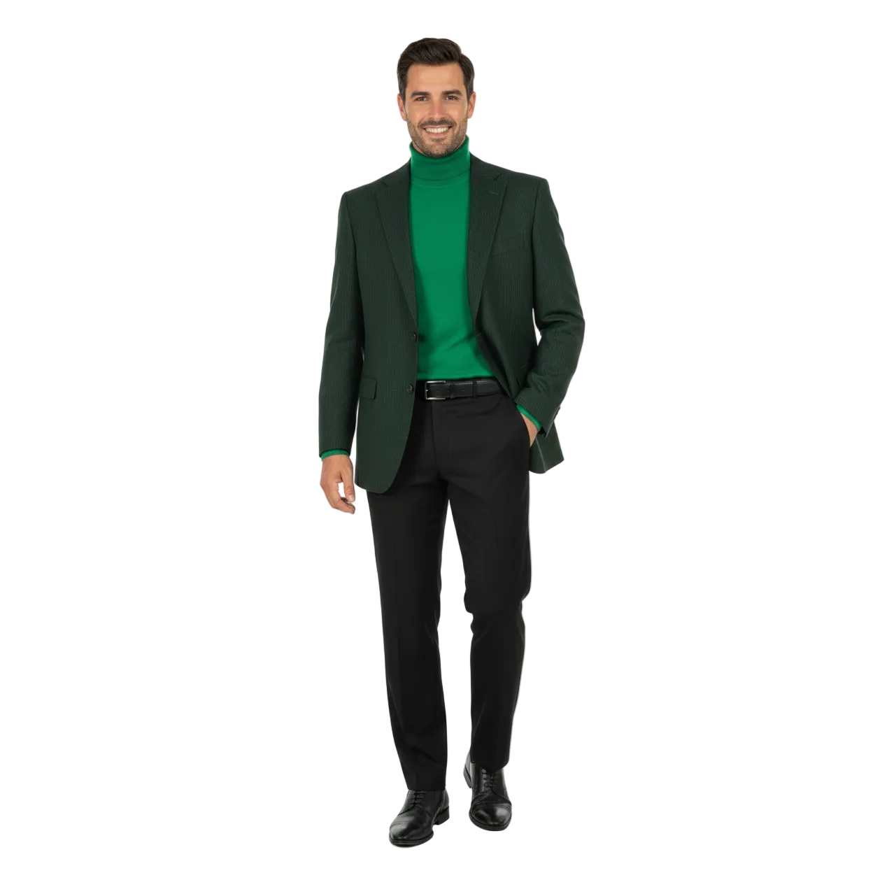 Men ZACCHI Velour Velveteen Hounds tooth Blazer Sport Coat DUANE 74524 Green