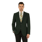 Men ZACCHI Velour Velveteen Hounds tooth Blazer Sport Coat DUANE 74524 Green