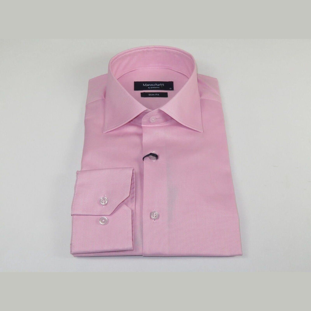 Mens 100% Cotton Oxford Shirt Manschett by Quesste Turkey Slim Fit 4029 - 02 Pink - J.Valintin Men's Wear Legend - 96854