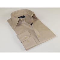 Mens 100% Cotton Shirt From Turkey Manschett by Quesste Slim Fit 4029 - 10 Tan - J.Valintin Men's Wear Legend - 96869