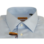 Mens 100% Egyptian Cotton Shirt French Cuffs Wrinkle resistance Enzo 61102 Blue - J.Valintin Men's Wear Legend - 393