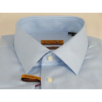 Mens 100% Egyptian Cotton Shirt French Cuffs Wrinkle resistance Enzo 61102 Blue - J.Valintin Men's Wear Legend - 393