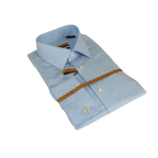 Mens 100% Egyptian Cotton Shirt French Cuffs Wrinkle resistance Enzo 61102 Blue - J.Valintin Men's Wear Legend - 393