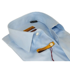 Mens 100% Egyptian Cotton Shirt French Cuffs Wrinkle resistance Enzo 61102 Blue - J.Valintin Men's Wear Legend - 393