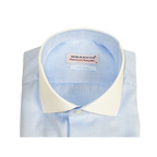 Mens 100% Italian Cotton Shirt High Quality Non Iron SORRENTO Turkey 4442 Blue - J.Valintin Men's Wear Legend - 96757