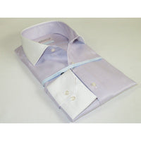 Mens 100% Italian Cotton Shirt High Quality Non Iron SORRENTO Turkey 4443 Lilac - J.Valintin Men's Wear Legend - 96761