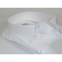 Mens 100% Italian Cotton Shirt Non Iron SORRENTO Button Down Oxford 4529 White - J.Valintin Men's Wear Legend - 98698