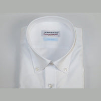 Mens 100% Italian Cotton Shirt Non Iron SORRENTO Button Down Oxford 4529 White - J.Valintin Men's Wear Legend - 98698