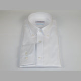 Mens 100% Italian Cotton Shirt Non Iron SORRENTO Button Down Oxford 4529 White - J.Valintin Men's Wear Legend - 98698