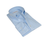 Mens 100% Italian Cotton Shirt Non Iron SORRENTO Button Down Oxford 4530 Blue - J.Valintin Men's Wear Legend - 98702