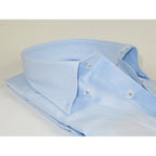Mens 100% Italian Cotton Shirt Non Iron SORRENTO Button Down Oxford 4530 Blue - J.Valintin Men's Wear Legend - 98702