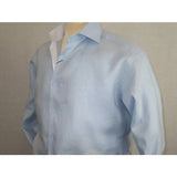 Mens 100% Linen Summer Shirt J.Valintin Turkey - Usa Axxess Style OBR78 - 09 Blue - J.Valintin Men's Wear Legend - 8597