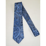 Men's 100% Silk Necktie By Bruno Piattelli Paisley Floral Fancy BP13 Royal Blue - J.Valintin Men's Wear Legend - BP13