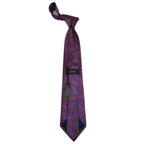 Men's 100% Silk Necktie By Bruno Piattelli Paisley Floral Fancy BP16 Pink Purple - J.Valintin Men's Wear Legend - BP16