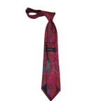 Men's 100% Silk Necktie By Bruno Piattelli Paisley Floral Fancy BP17 Fuchsia Red - J.Valintin Men's Wear Legend - BP17