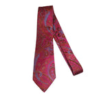 Men's 100% Silk Necktie By Bruno Piattelli Paisley Floral Fancy BP17 Fuchsia Red - J.Valintin Men's Wear Legend - BP17