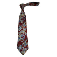 Men's 100% Silk Necktie By Bruno Piattelli Paisley Floral Fancy BP23 Cognac Blue - J.Valintin Men's Wear Legend - BP23