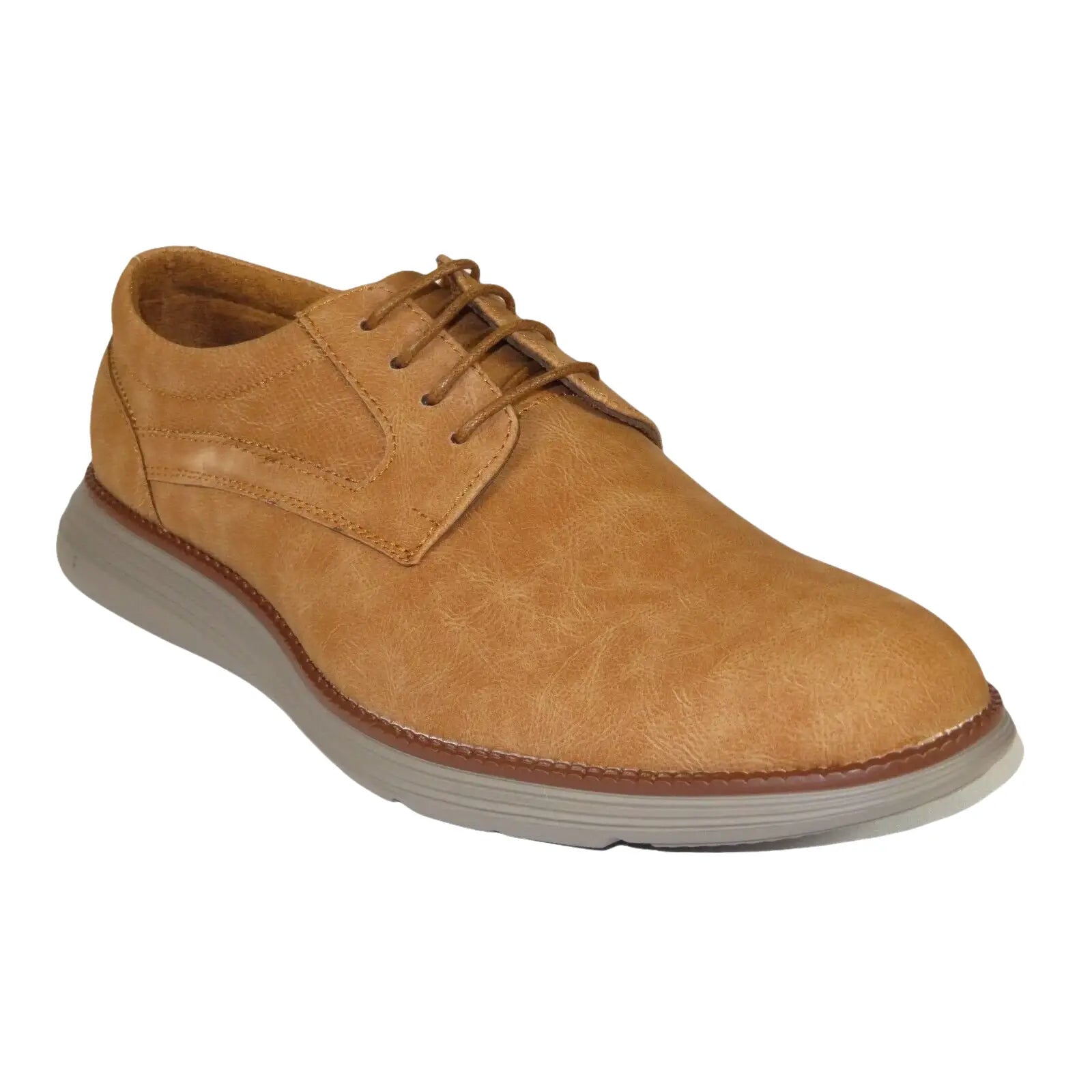 Men's Adolfo Shoes Soft Comfortable Dress Casual Light Weight Lace Up 3240 Tan - J.Valintin Men's Wear Legend - 99137