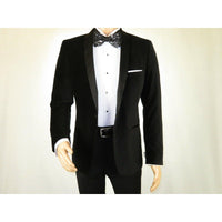 Mens Adolfo Velvet Dinner Jacket Shawl Satin Stage singer 3010J Black Formal - J.Valintin Men's Wear Legend - 1976