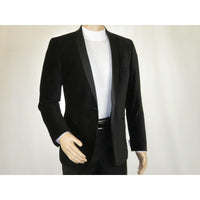 Mens Adolfo Velvet Dinner Jacket Shawl Satin Stage singer 3010J Black Formal - J.Valintin Men's Wear Legend - 1976