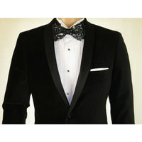 Mens Adolfo Velvet Dinner Jacket Shawl Satin Stage singer 3010J Black Formal - J.Valintin Men's Wear Legend - 1976