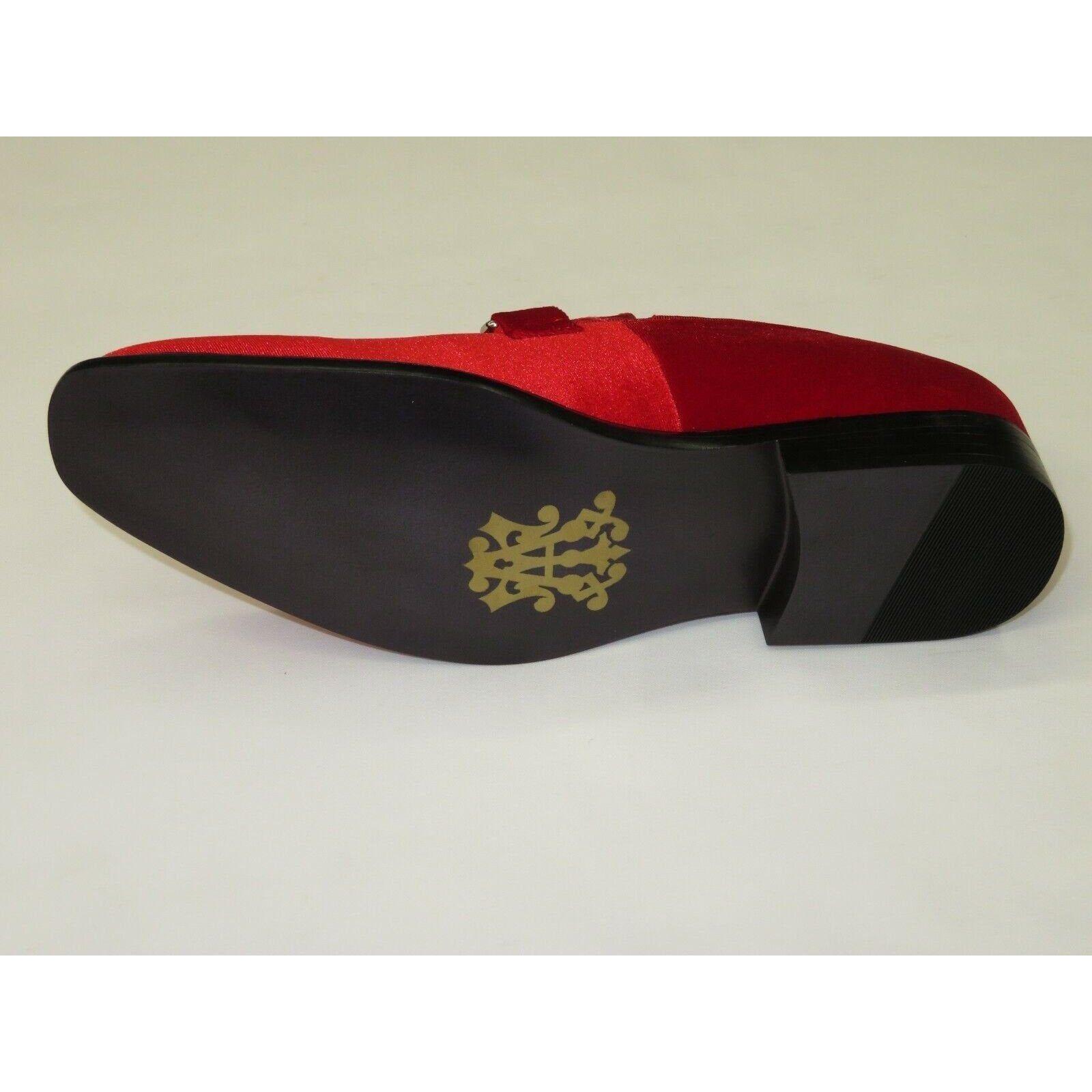 Mens AFTER MIDNIGHT Formal Stage Dress shoes Slip on Soft Velvet 6753 Red - J.Valintin Men's Wear Legend - 93387