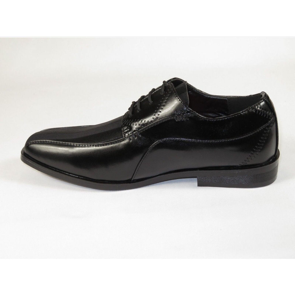 Mens AFTER MIDNIGHT Formal Stage Prom Award Tux shoes Satin 2 Tone 7925 Black - J.Valintin Men's Wear Legend - 98264